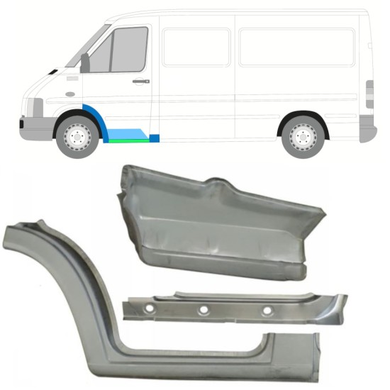 Reparaturblech Innen-Schweller + Kotflügel + vorderer Tritt für Volkswagen LT 1996-2005 / Links 16574