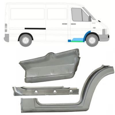 Reparaturblech Innen-Schweller + Kotflügel + vorderer Tritt für Volkswagen LT 1996-2005 / Rechts 16573