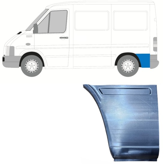 Reparaturblech unterer Teil des hinteren Kotflügels hinter dem Rad für Volkswagen LT 1996-2005 / Links 13434