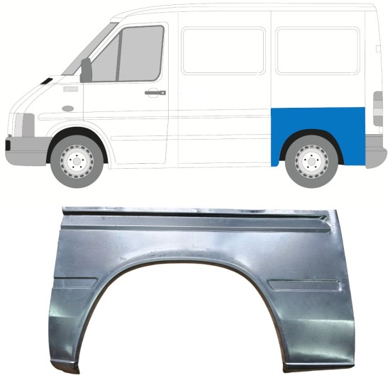 Reparaturblech Kotflügel hinten für Volkswagen LT 1996-2005 / Links 13960