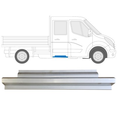 Reparaturblech hinterer Schweller für Renault Master 2010- / Links = Rechts (symmetrisch) / Doppelkabine 14570