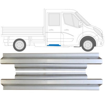 Reparaturblech hinterer Schweller für Renault Master 2010- / Links+Rechts / Doppelkabine / Satz 14571