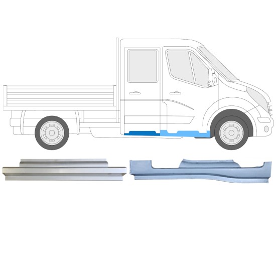 Reparaturblech-Set für Renault Master 2010- / Rechts / Doppelkabine / 14911