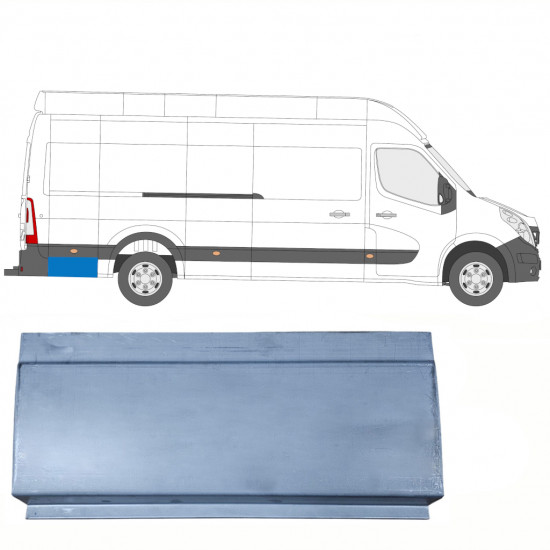 RENAULT MASTER 2010- HINTEN KOTFLÜGEL REPARATURBLECH HINTEN HINTEN RAD / RECHTS