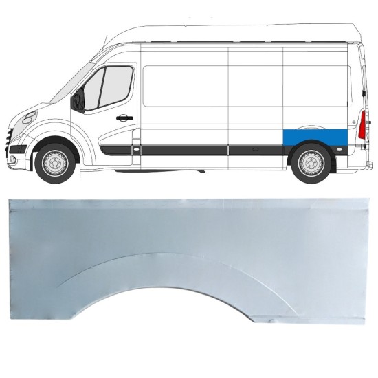 Reparaturblech Kotflügel hinten für Opel Movano 2010-2021 / Links 16822