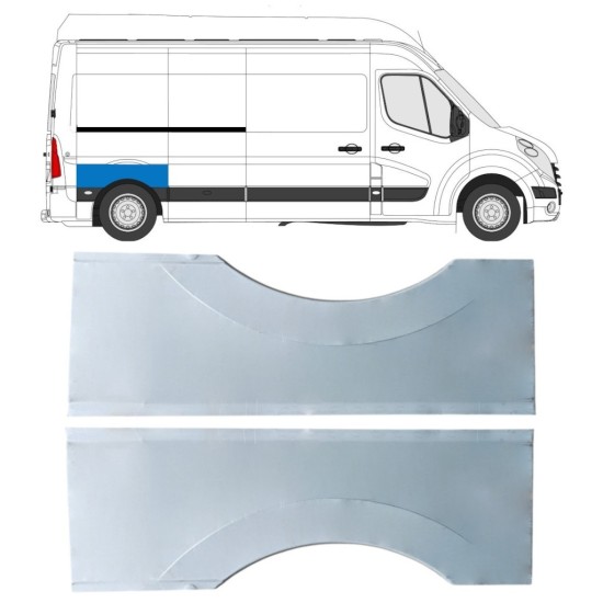 Reparaturblech Kotflügel hinten für Opel Movano 2010-2021 / Links+Rechts 16823