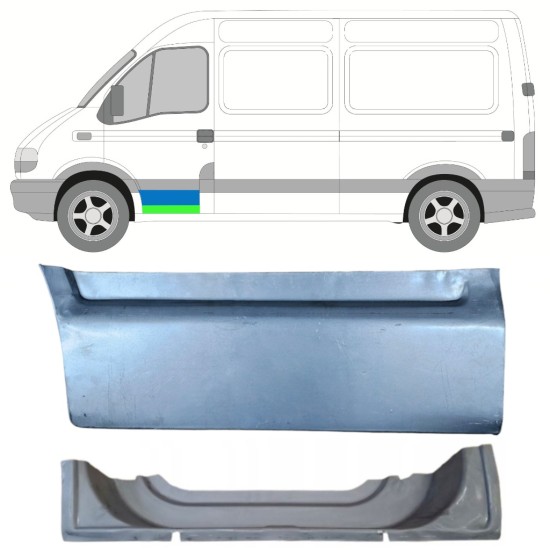 Reparaturblech innen + außen vorderer Tür für Nissan Interstar 2002-2010 / Links 16881