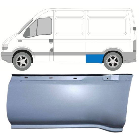 Reparaturblech Kotflügel hinten für Renault Master 1998-2010 / Links 16904