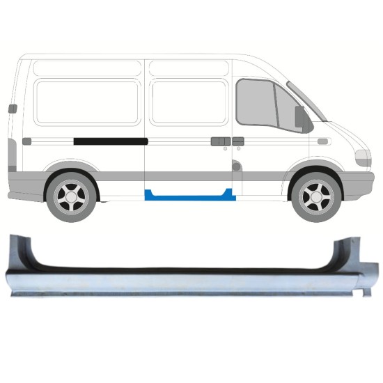 Reparaturblech Schiebetürschweller für Renault Master 1998-2010 / Rechts 14875