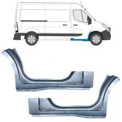 Reparaturblech Schweller vordere Tür für Renault Master 2010- / Links+Rechts / Satz 10048
