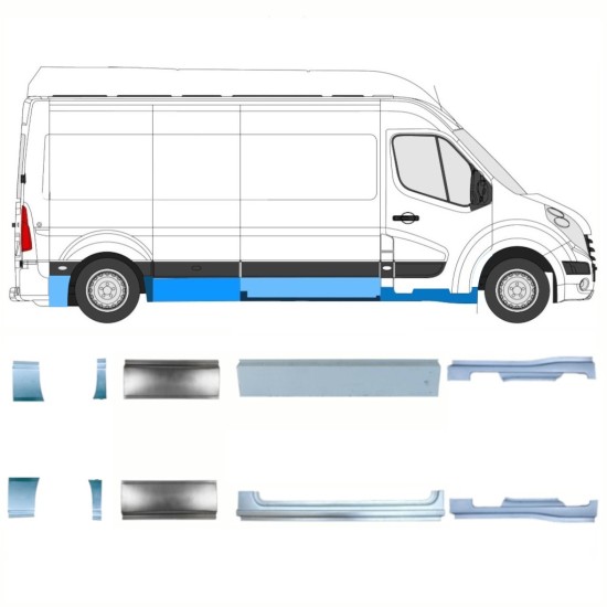 Reparaturblech-Set für Renault Master 2010- / Links+Rechts / 14927