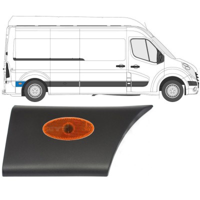 Seitenleiste hinterer Kotflügel mit Lampe für Renault Master 2010- / Rechts / Satz 10551