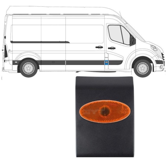 Seitenleiste der B-Säule mit Lampe für Renault Master 2010- / Links = Rechts (symmetrisch) / Satz 10552