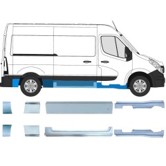 Reparaturblech-Set für Renault Master 2010- / Links+Rechts / 14926