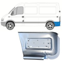 Reparaturblech unterer Teil des hinteren Kotflügels hinter dem Rad für Renault Master 1998-2010 / Links 14878