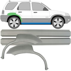 Reparaturblech Schweller + Kotflügel hinten für Ford Maverick 2001-2008 / Links+Rechts / Satz 9531