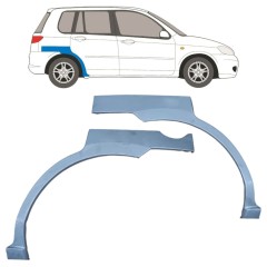 Reparaturblech Kotflügel hinten für Mazda 2 2003-2007 / Links+Rechts / Satz 10397