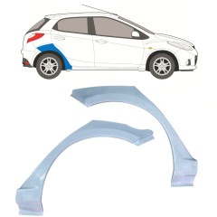 Reparaturblech Kotflügel hinten für Mazda 2 2007-2014 / Links+Rechts / Satz 12641