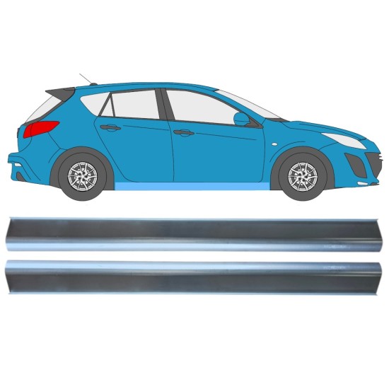 Reparaturblech Schweller für Mazda 3 2009-2013 / Links+Rechts / Satz 15013 Reparaturblech Schweller für Mazda 3 2009-2013 / Links+Rechts / Satz 15013