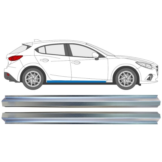 Reparaturblech Schweller für Mazda 3 2013-2019 / Links+Rechts / Satz 16345