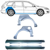 Reparaturblech Schweller + Kotflügel hinten für Mazda 6 GG GY 2002-2007 / Links+Rechts / COMBI / Satz 10538