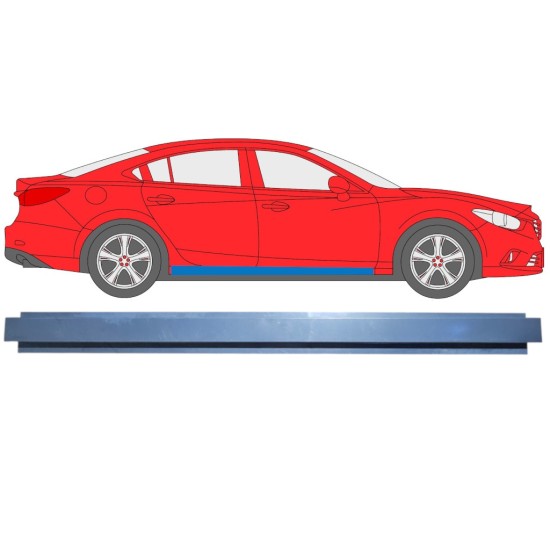 Reparaturblech Innen-Schweller für Mazda 6 2012-2024 / Links = Rechts (symmetrisch) 16980