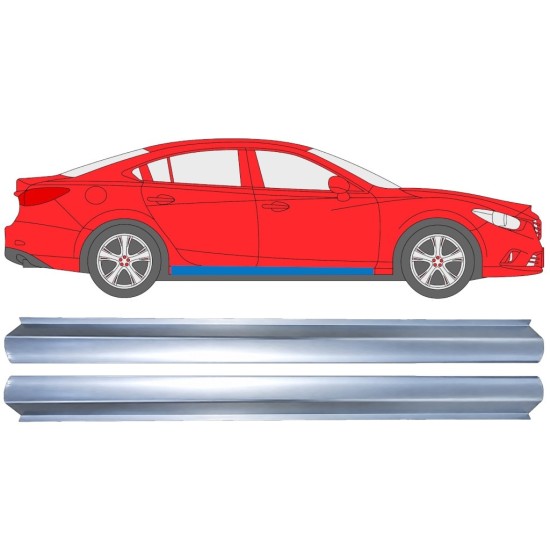 Reparaturblech unterer Schweller für Mazda 6 2012-2024 / Links+Rechts / Satz 16979
