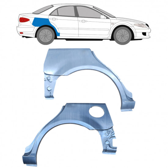 MAZDA 6 2002-2008 HECKKLAPPE RADLAUF REPARATURBLECH / SATZ