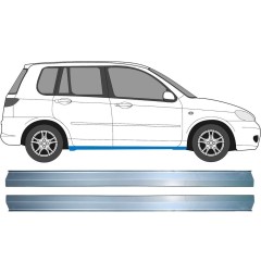 Reparaturblech Schweller für Mazda 2 2003-2007 / Links+Rechts / Satz 11356