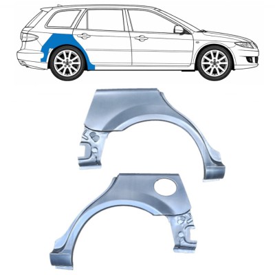 Reparaturblech Kotflügel hinten für Mazda 6 GG GY 2002-2007 / Links+Rechts / COMBI / Satz 9164