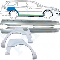 Reparaturblech Schweller + Kotflügel hinten für Mazda 6 GG GY 2002-2007 / Links+Rechts / COMBI / Satz 10538