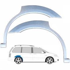 Reparaturblech Kotflügel hinten für Mazda MPV 1999-2006 / Links+Rechts / Satz 9177