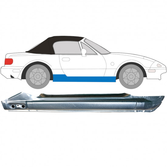 MAZDA MX-5 1989-1998 VOLL SCHWELLER REPARATURBLECH / RECHTS