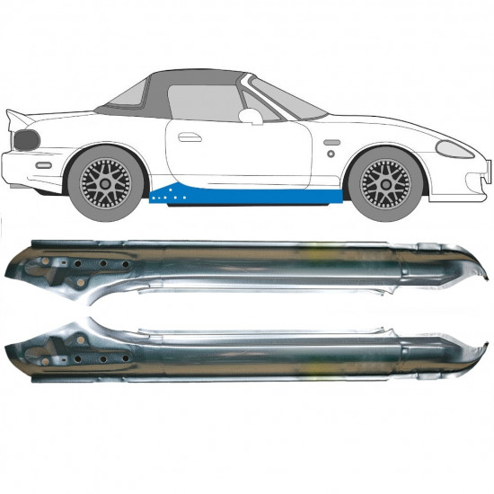 MAZDA MX-5 1998-2005 VOLL SCHWELLER REPARATURBLECH / SATZ