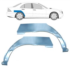 Reparaturblech Kotflügel hinten für Mercedes C-Class W203 2000-2007 / Links+Rechts / Satz 9176