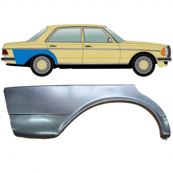 MERCEDES W123 1975-1985 HINTEN KOTFLÜGEL REPARATURBLECH / RECHTS