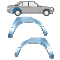 Reparaturblech Kotflügel hinten für Mercedes 190 W201 1982-1993 / Links+Rechts / Satz 9506
