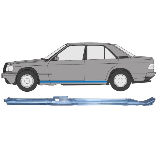 Reparaturblech Schweller für Mercedes 190 W201 1982-1993 / Links 15128