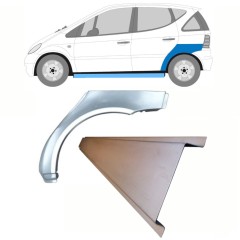 Reparaturblech Schweller + Kotflügel hinten für Mercedes A-Class W168 1997-2004 / Links / Satz 8722