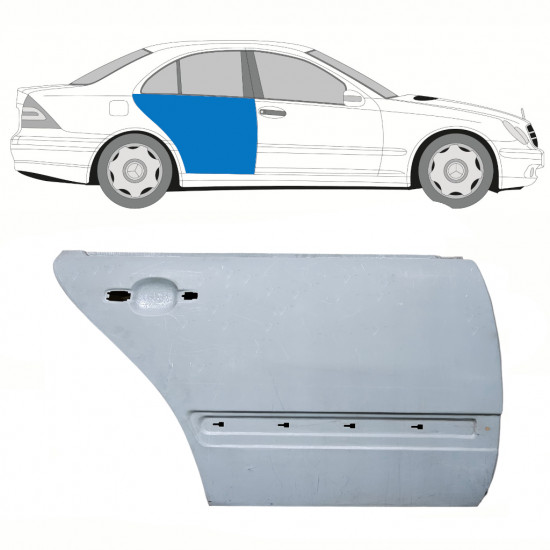 MERCEDES C-CLASS 2000-2007 HINTEN TÜR REPARATURBLECH / RECHTS