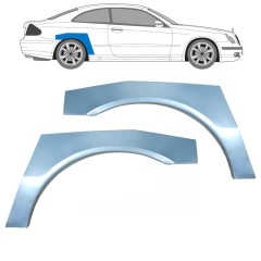 Reparaturblech Kotflügel hinten für Mercedes CLK W209 2002-2010 / Links+Rechts / Satz 9175