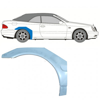 MERCEDES CLK A208 CABRIO1997-2003 RADLAUF REPARATURBLECH / RECHTS