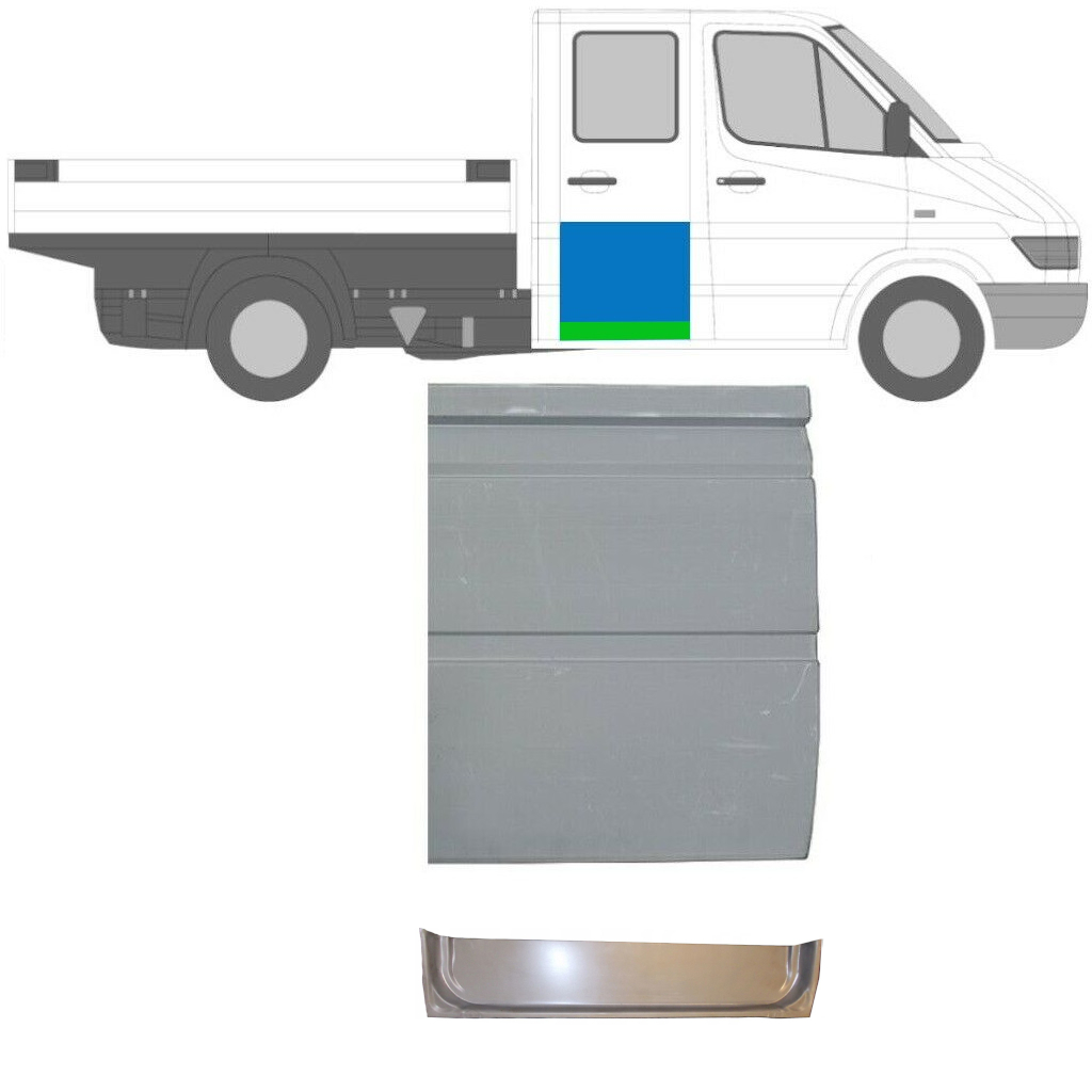 Reparaturblech Hintere Tür Für Mercedes Sprinter 1995-2006 / Links = Rechts (Symmetrisch) / Satz 10483