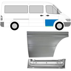 Reparaturblech innen + außen vorderer Tür für Mercedes Sprinter 1995-2006 / Rechts / Satz 9153
