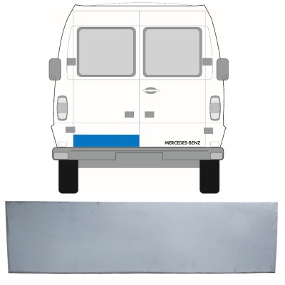 Reparaturblech niedrige hintere Tür für Mercedes T1 207-410 1977-1995 / Links = Rechts (symmetrisch) 16229