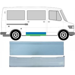 Reparaturblech für Schiebetür, außen unten für Mercedes T1 207-410 1977-1995 / Links = Rechts (symmetrisch) / Satz 9566