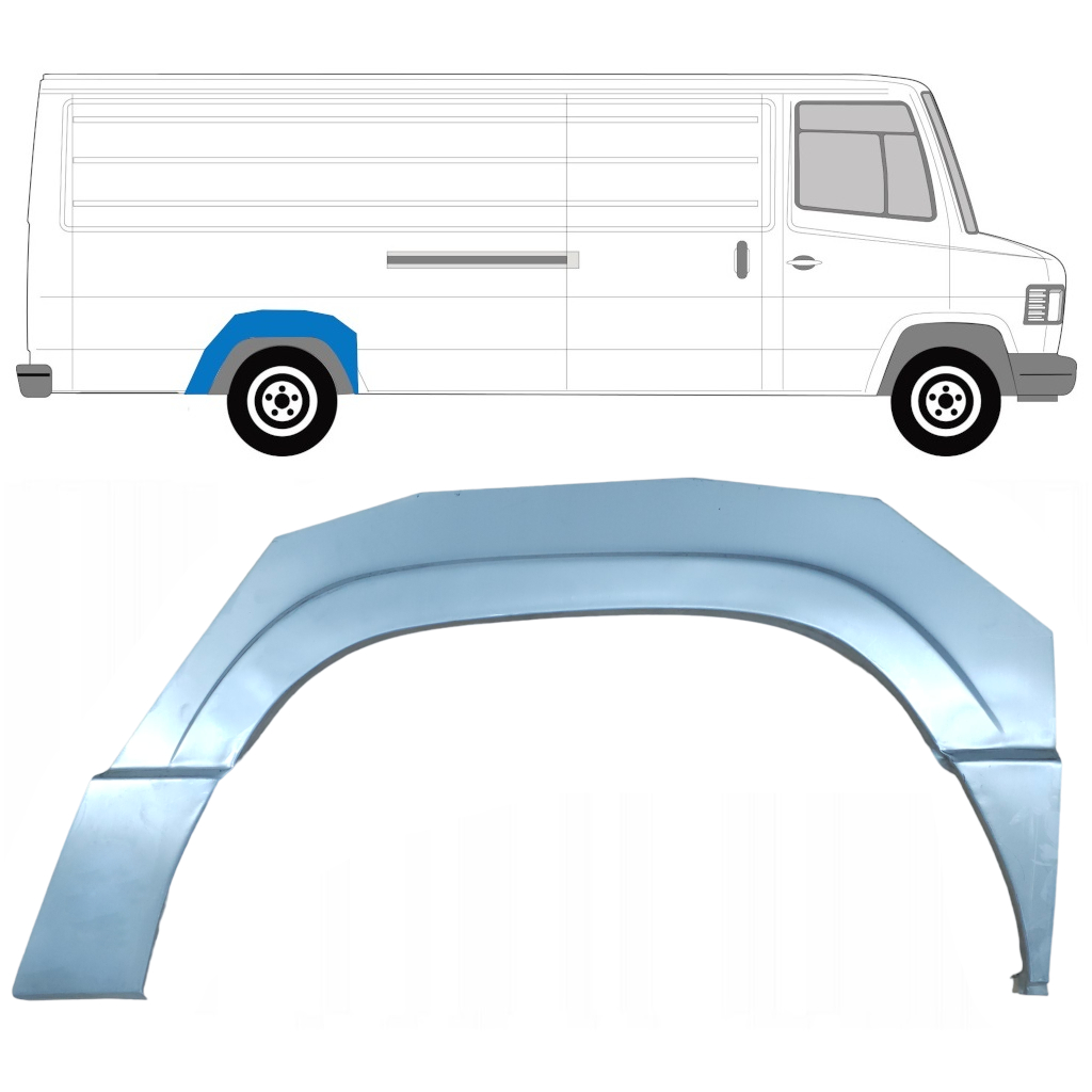 Reparaturblech Kotflügel Hinten Für Mercedes T2 1986-1996 / Rechts 8020