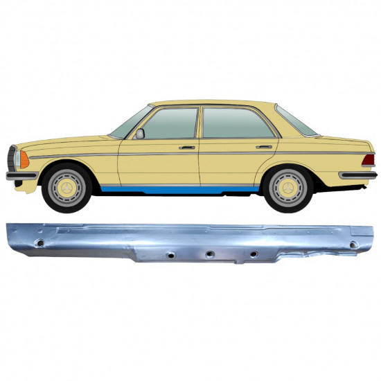 MERCEDES W123 1975-1985 VOLL SCHWELLER REPARATURBLECH / LINKS