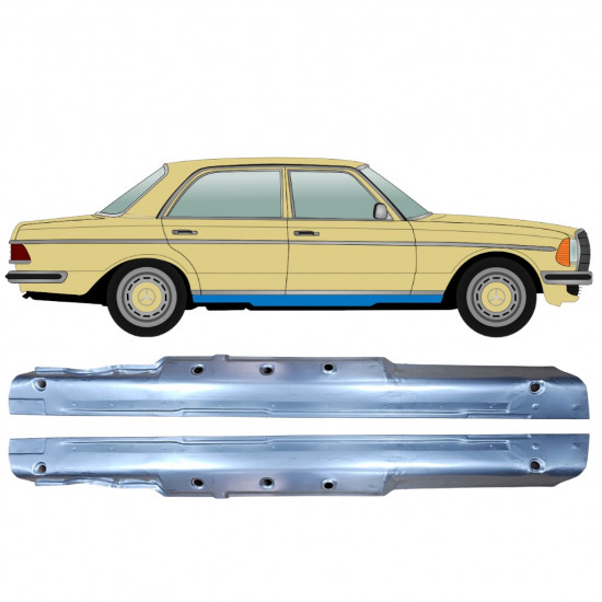 MERCEDES W123 1975-1985 VOLL SCHWELLER REPARATURBLECH / SATZ