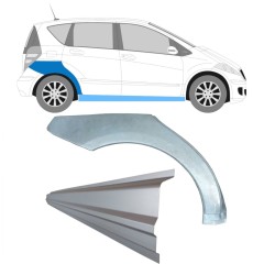 Reparaturblech Schweller + Kotflügel hinten für Mercedes A-Class W169 2004-2012 / Rechts / Satz 11314